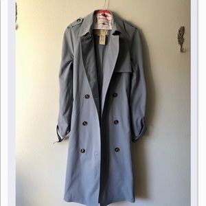 Anthropologie Blue Trench coat. EUC